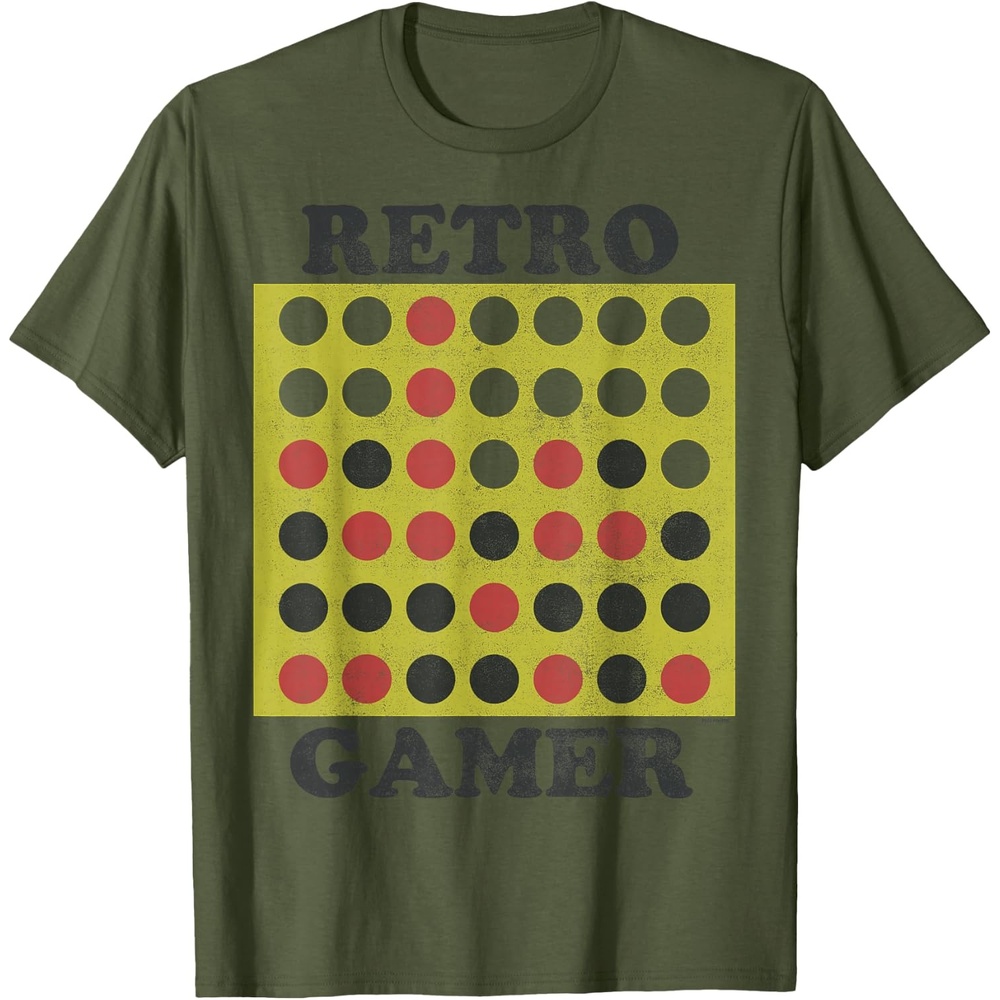 image:imageConnect Four Retro Gamer Board TShirtOlive Green