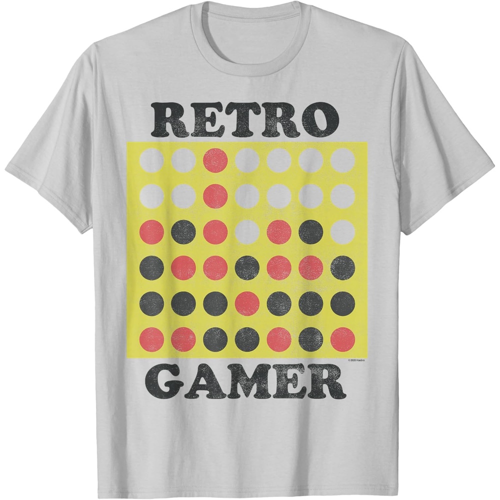 image:imageConnect Four Retro Gamer Board TShirtSilver Grey