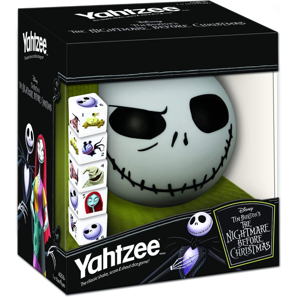 image:imageDisney Yahtzee The Nightmare Before Christmas Dice Game Collectible Jack Skellington Toy Family Dice Game amp Travel Games