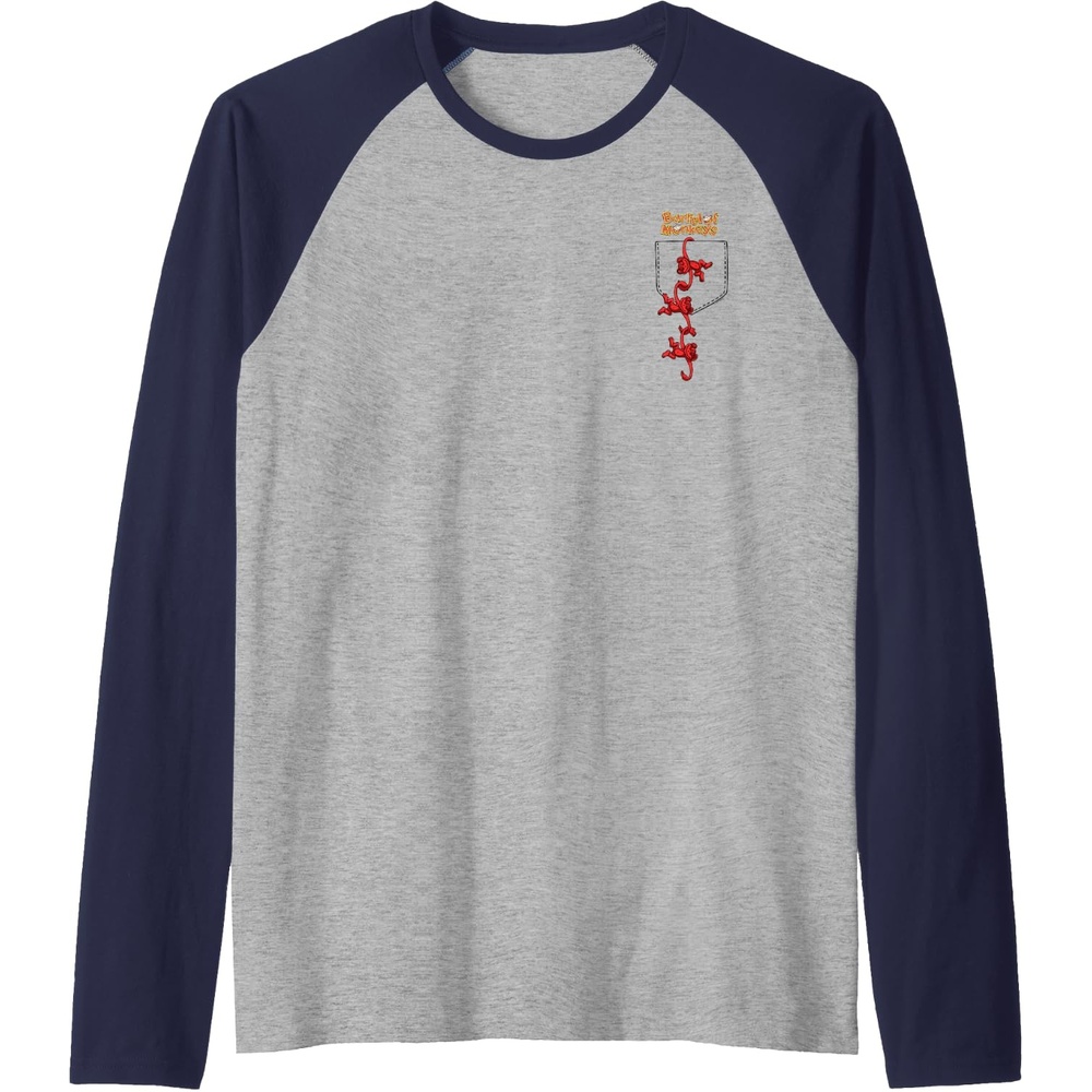 image:imageFaux Pocket Raglan Baseball TeeNavy BlueAthletic Heather