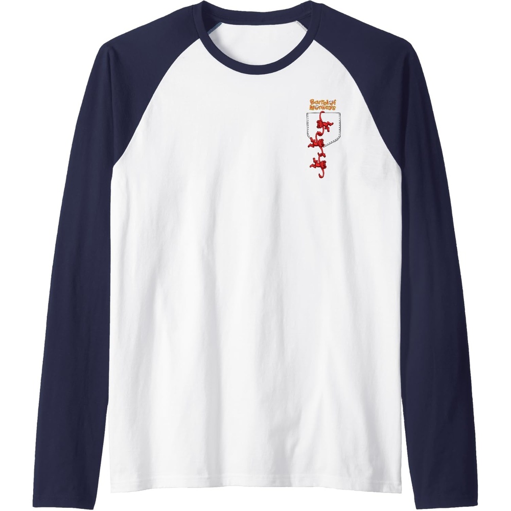image:imageFaux Pocket Raglan Baseball TeeNavy BlueWhite