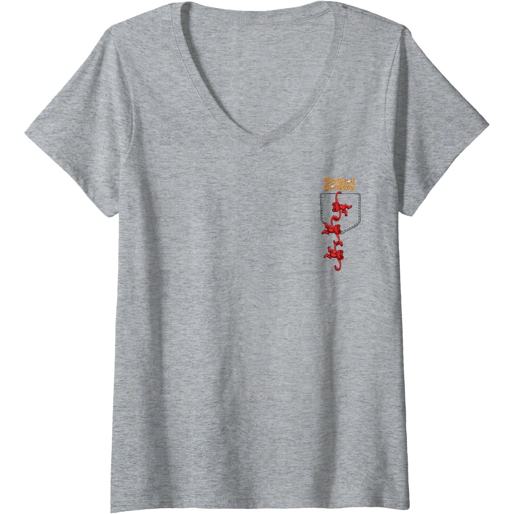 image:imageFaux Pocket VNeck TShirtHeather Grey