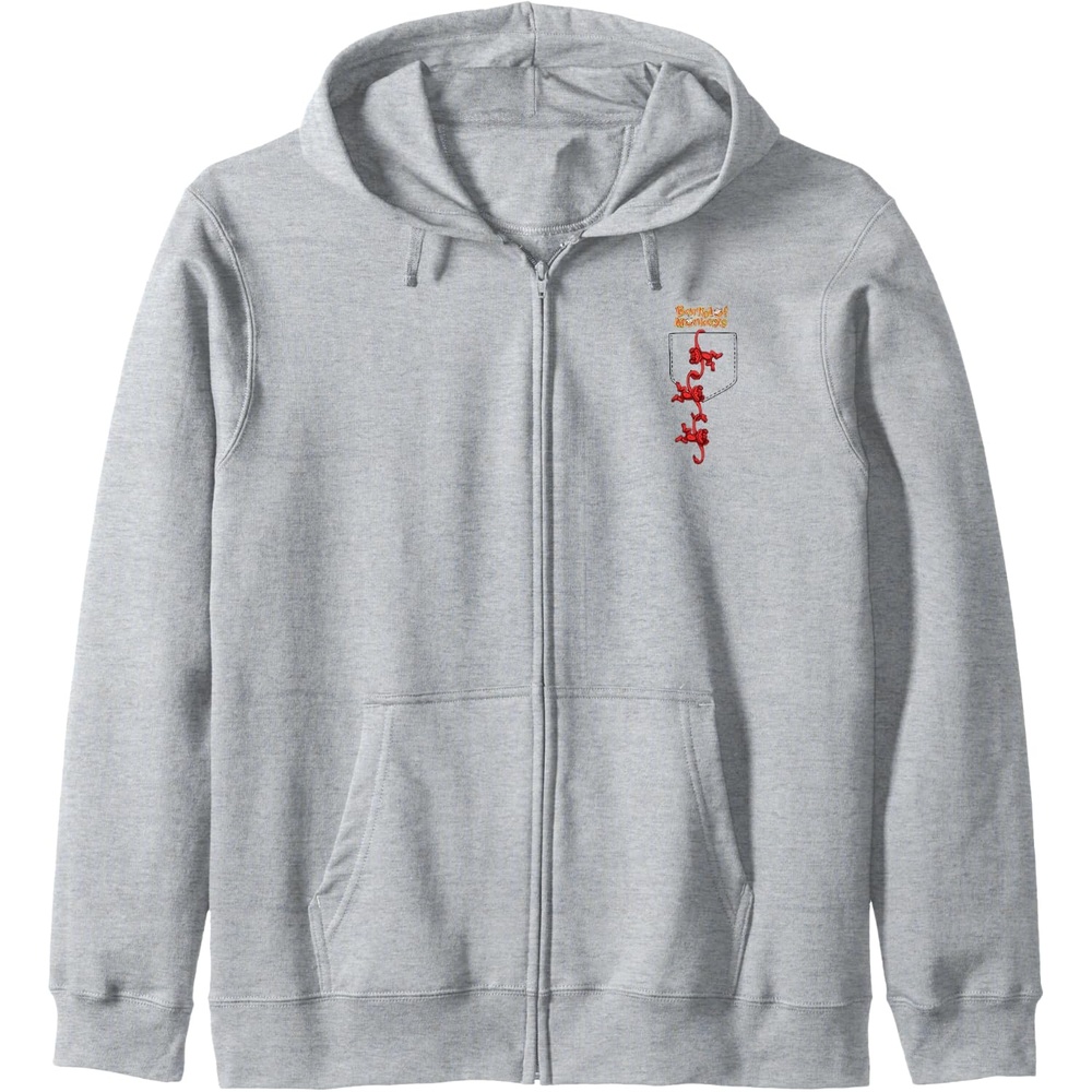 image:imageFaux Pocket Zip HoodieHeather Grey