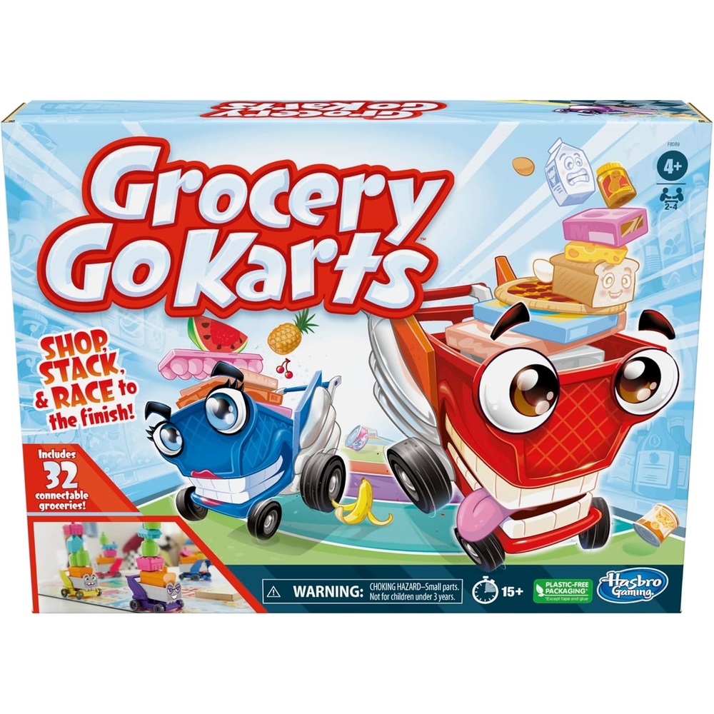 image:imageGrocery Go Karts Board Game for Preschoolers and Kids Ages 4 and Up Building Game with Mini Groceries Preschool Games for 24 Players
