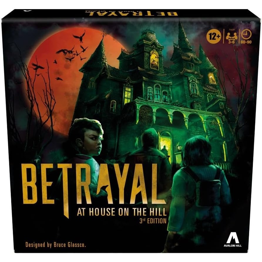 image:imageHasbro Gaming Avalon Hill Betrayal at The House on The Hill 3rd Edition Cooperative Board GameAges 12 and Up36 Players50 Chilling ScenariosBetrayal at House on the Hill