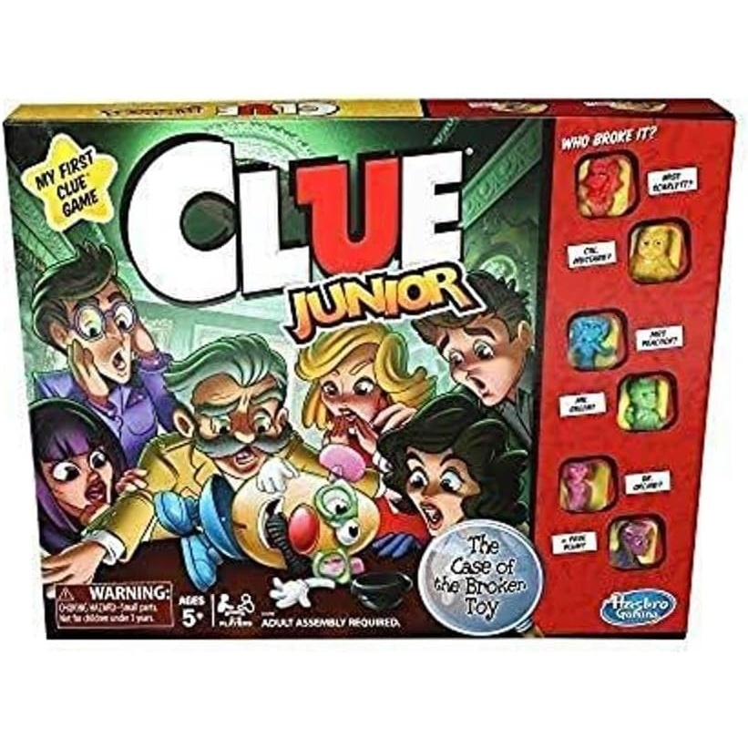 image:imageHasbro Gaming Clue Junior Board Game for Kids Ages 5 and Up Case of The Broken Toy Classic Mystery Game for 26 Players