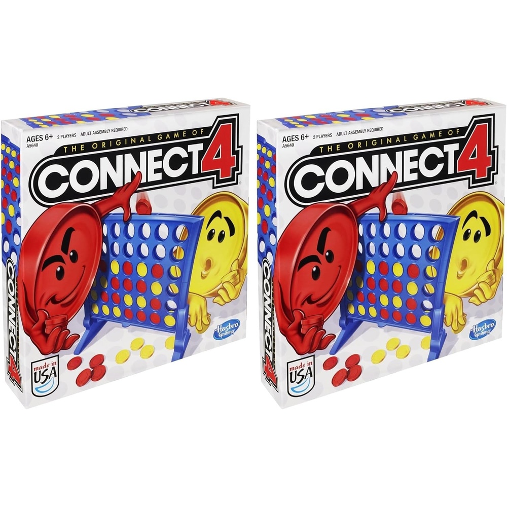 image:imageHasbro Gaming Connect 4 Classic Grid 4 in a Row Game Strategy Board Games for Kids 2 Players for Family and Kids Easter Gifts for Boys and Girls Ages 6ONE SIZE Pack of 2