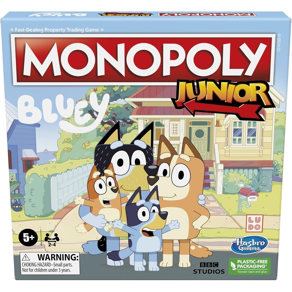 image:imageHasbro Gaming Monopoly Junior Bluey Edition Board Game  Kids Play as Bluey Bingo Mum amp Dad for Girls amp Boys  Ages 5 Amazon Exclusive1051 x 1311 x 01 inches