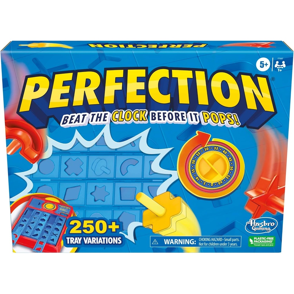 image:imageHasbro Gaming Perfection Pop Up Game for Kids Ages 5 and Up Customize The Tray for Over 250 Combinations Kids Games for 1 PlayersStandard