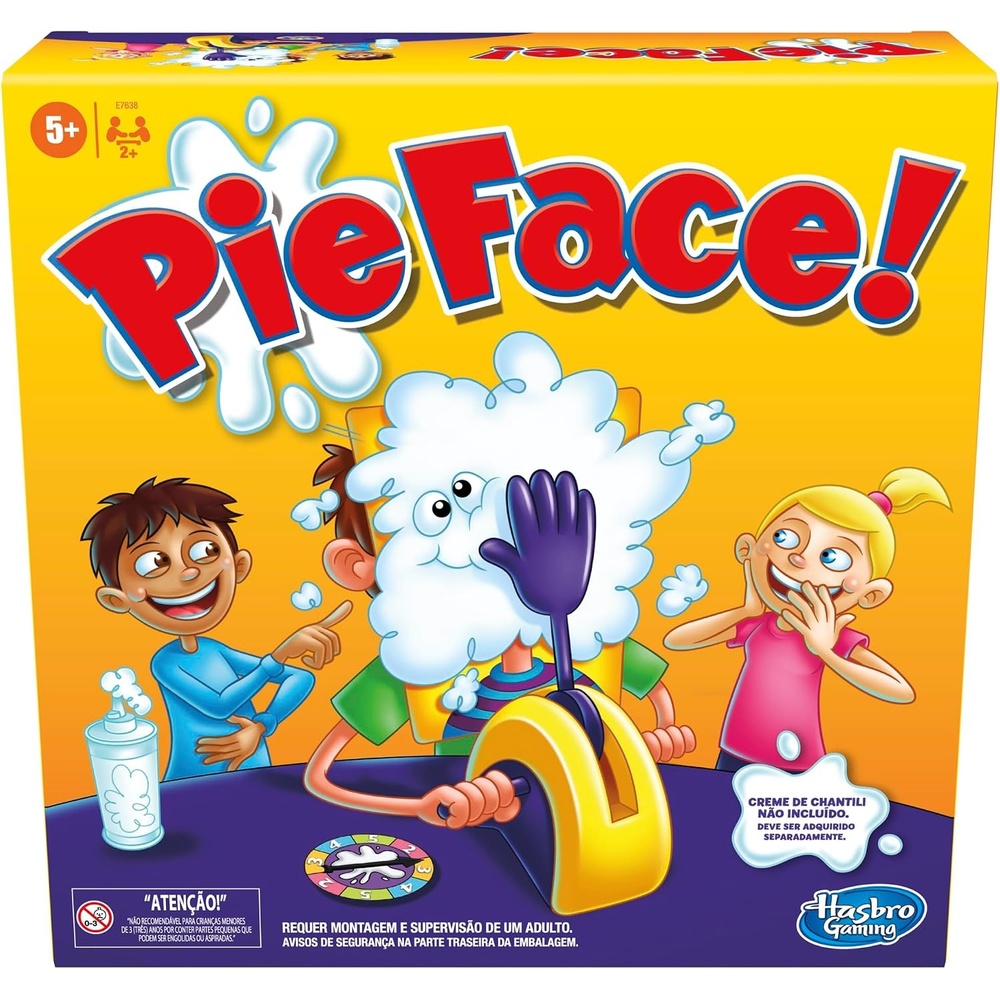 image:imageHasbro Gaming Pie Face Game Whipped Cream Family Board Game for Kids Ages 5 and Up for 2 or More Players Funny Preschool Games Kids Gifts