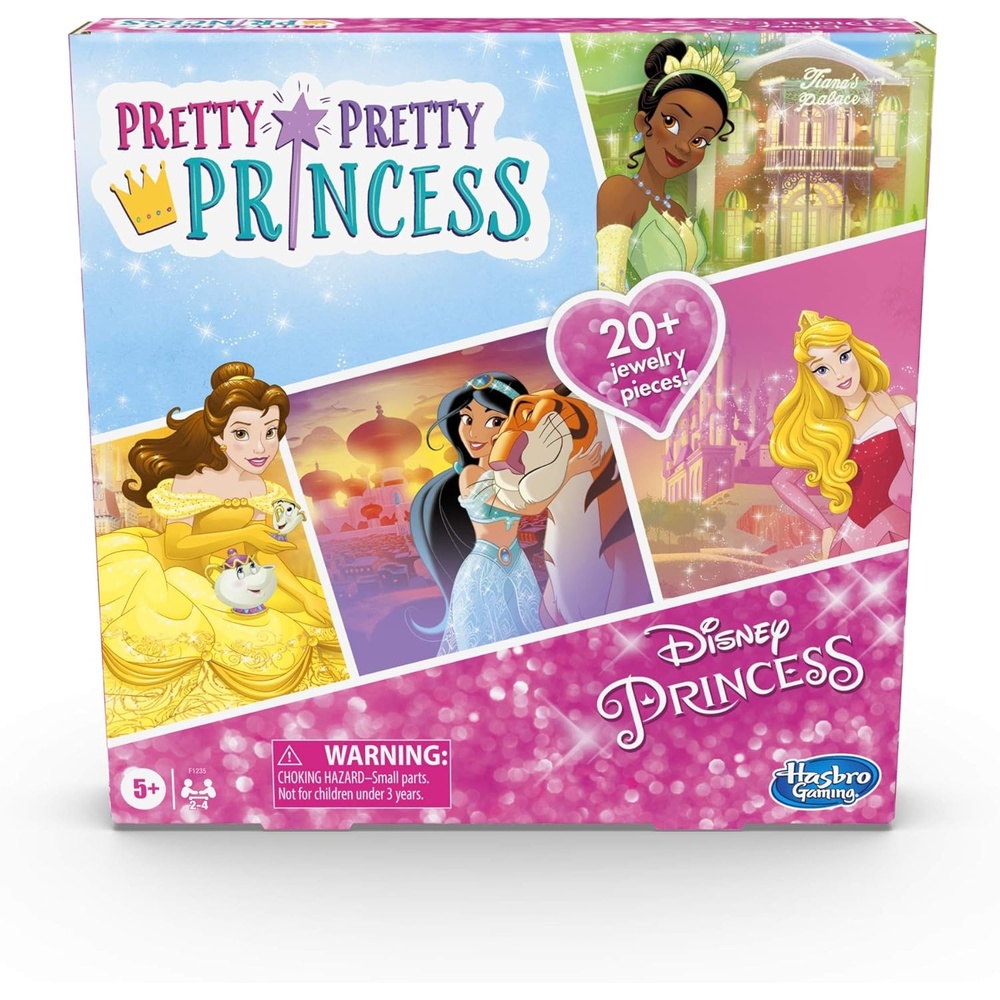 image:imageHasbro Gaming Pretty Pretty Princess Edition Board Game Featuring Disney Princesses Jewelry DressUp Game for Kids Ages 5 and Up for 24 Players Amazon ExclusiveDisney Princess