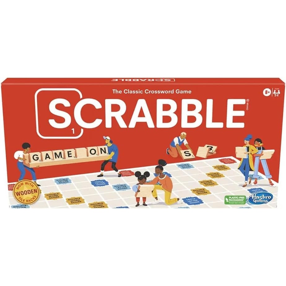 image:imageHasbro Gaming Scrabble Board Game Classic Word Games for Kids Ages 8 and Up Fun Family Game for 24 Players The Classic Crossword Game