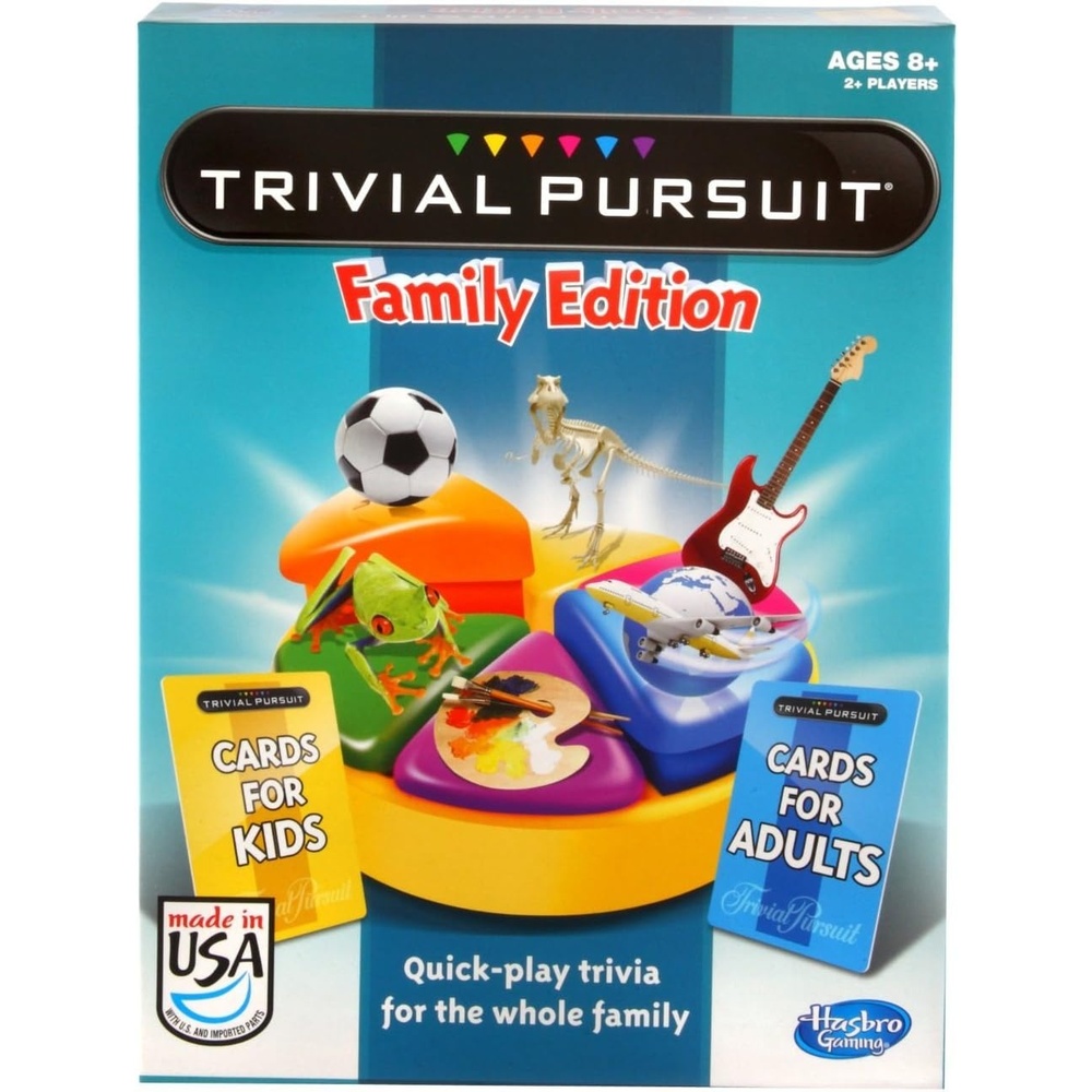 image:imageHasbro Gaming Trivial Pursuit Game Family Edition Board Game Family Trivia Games for Adults and Kids 2 Players Ages 8 Amazon ExclusiveTrivial Pursuit