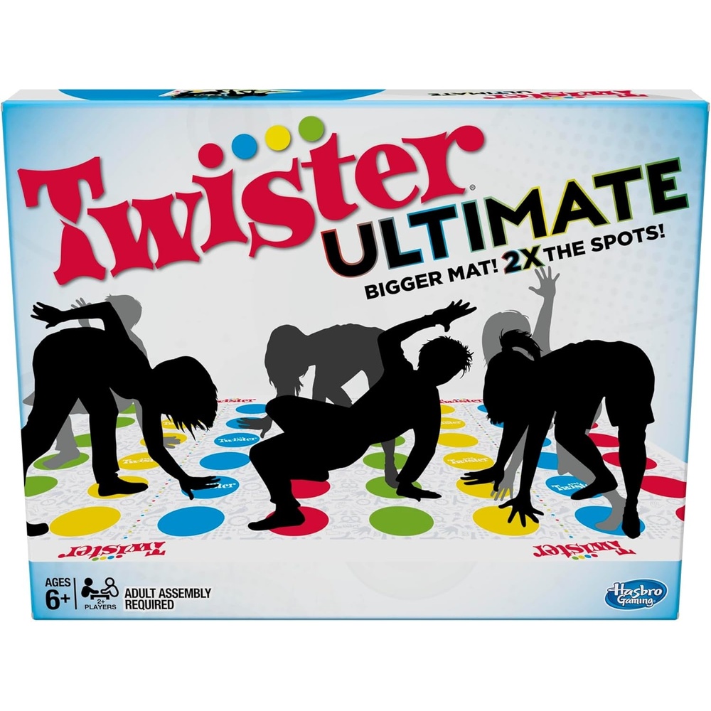 image:imageHasbro Gaming Twister Ultimate Bigger Mat More Colored Spots Family Kids Party Game Age 6 Compatible with Alexa Amazon ExclusiveStandard