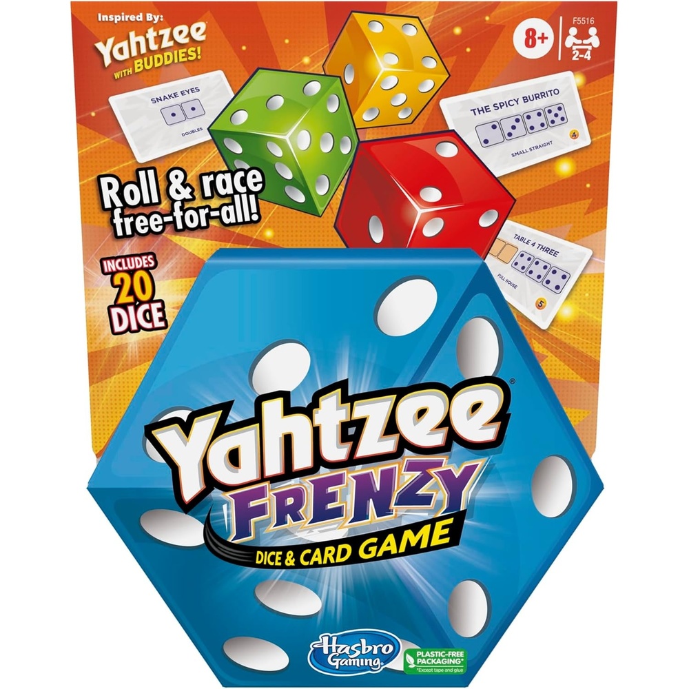 image:imageHasbro Gaming Yahtzee Frenzy Dice amp Card Game FastPaced Dice Game Card Games for Families and Kids Easy to Learn Family Games for 2 to 4 Players Ages 8 and Up
