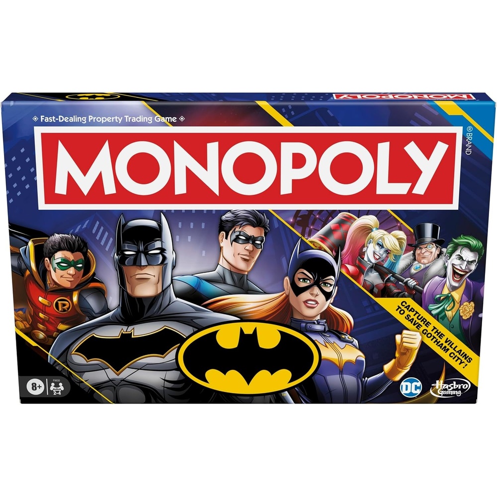 image:imageMonopoly Batman Edition Board Game Monopoly Game for Batman Fans Ages 8 and Up 2 to 4 Players Family Games Strategy Games for Kids and Adults Amazon Exclusive