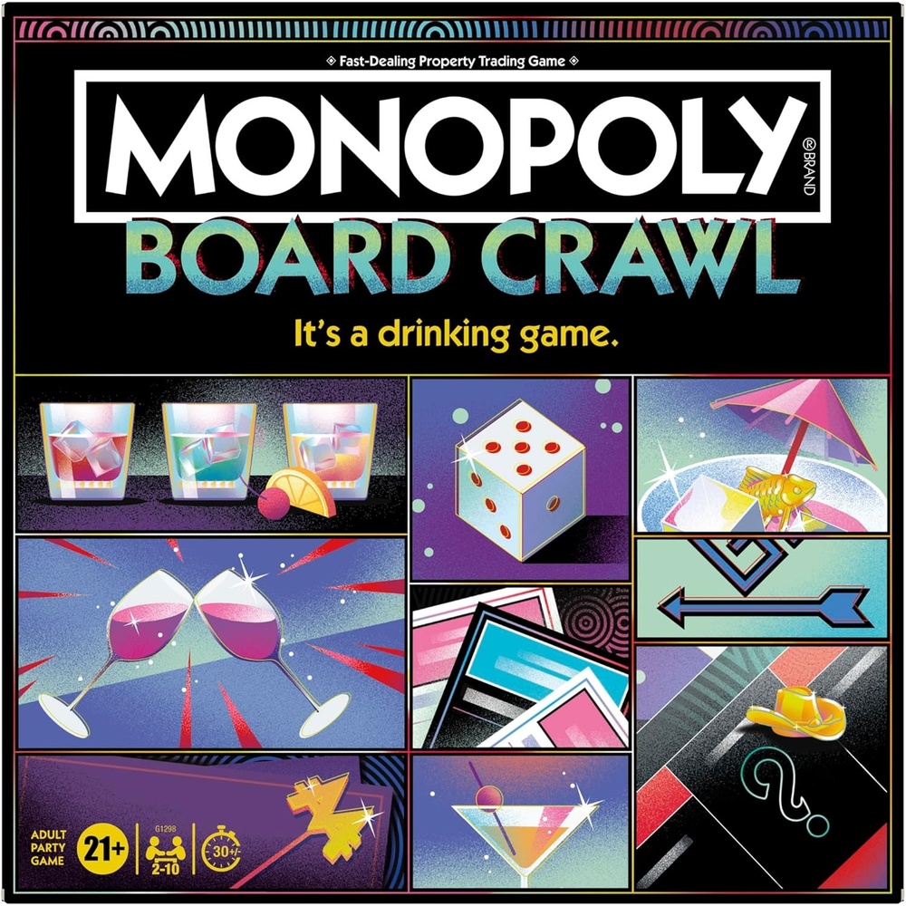 image:imageMonopoly Board Crawl Game  Official Monopoly Drinking Game for Adults Only  Ages 21  for 210 Players  30 Mins  Hilarious Adult Party Games