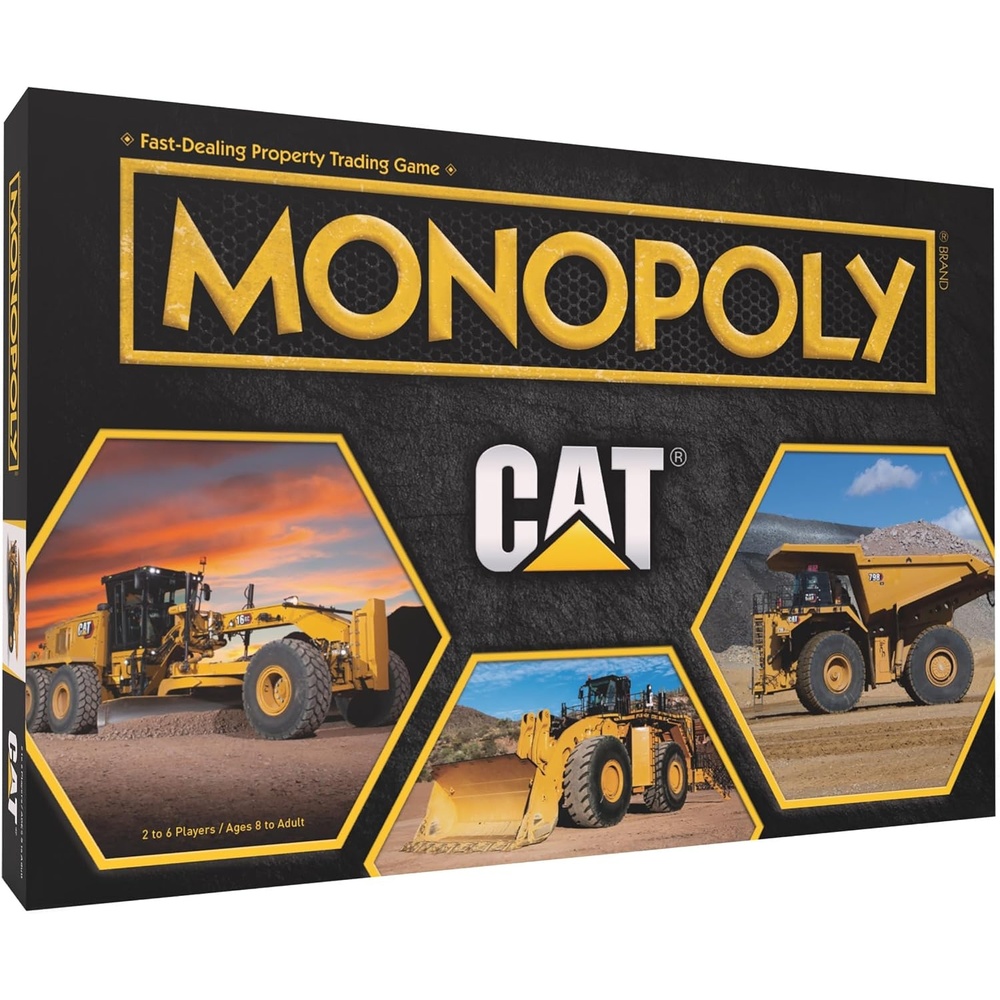 image:imageMonopoly Caterpillar  Play as Hard Hat Tool Bag Work Boot amp More  Officially Licensed and Collectible Monopoly Game Based On Caterpillar Company for 26 Players