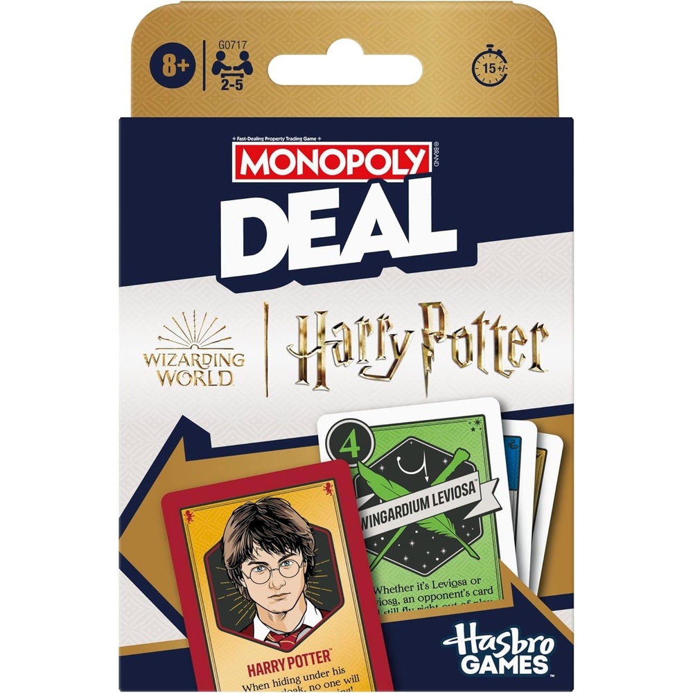 image:imageMonopoly Deal Harry Potter Card Game Family Games for Kids and Adults Ages 8 and Up 2 to 5 Players 15 mins Travel Size