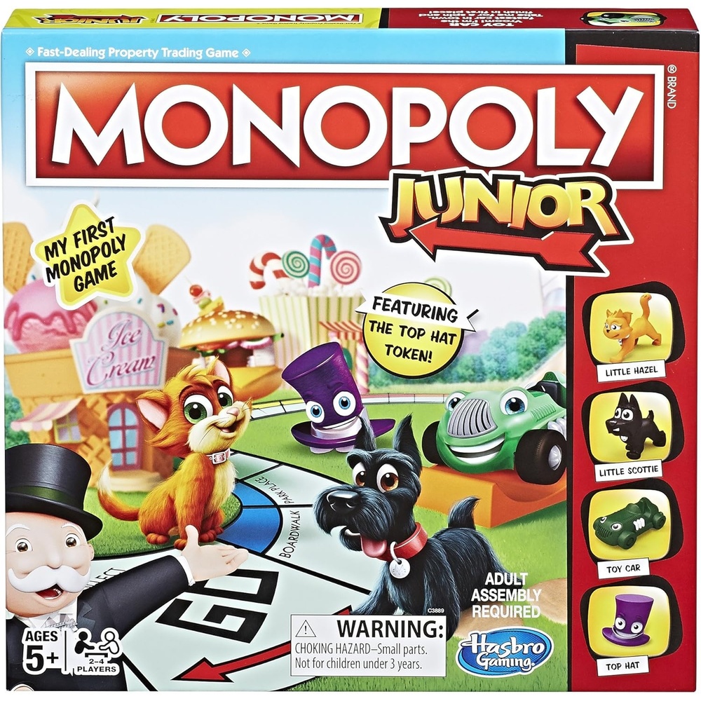 image:imageMonopoly Junior Board Game for 4 Players Ages 5 and up Amazon ExclusiveLimited edition