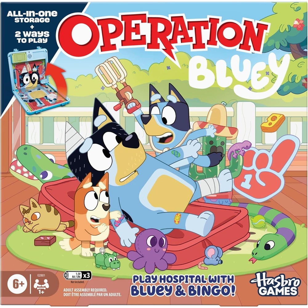 image:imageOperation Bluey Edition Board Game for Kids Electronic Talking Game with Allin1 Carrying Case 2 Ways to Play 1 Players 10 Mins Ages 6 Amazon Exclusive