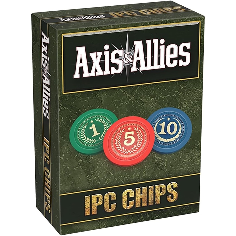 image:imageRenegade Game Studios Axis amp Allies IPC Chips 75 Weighted Tokens 1510 Denominations Storage Tray