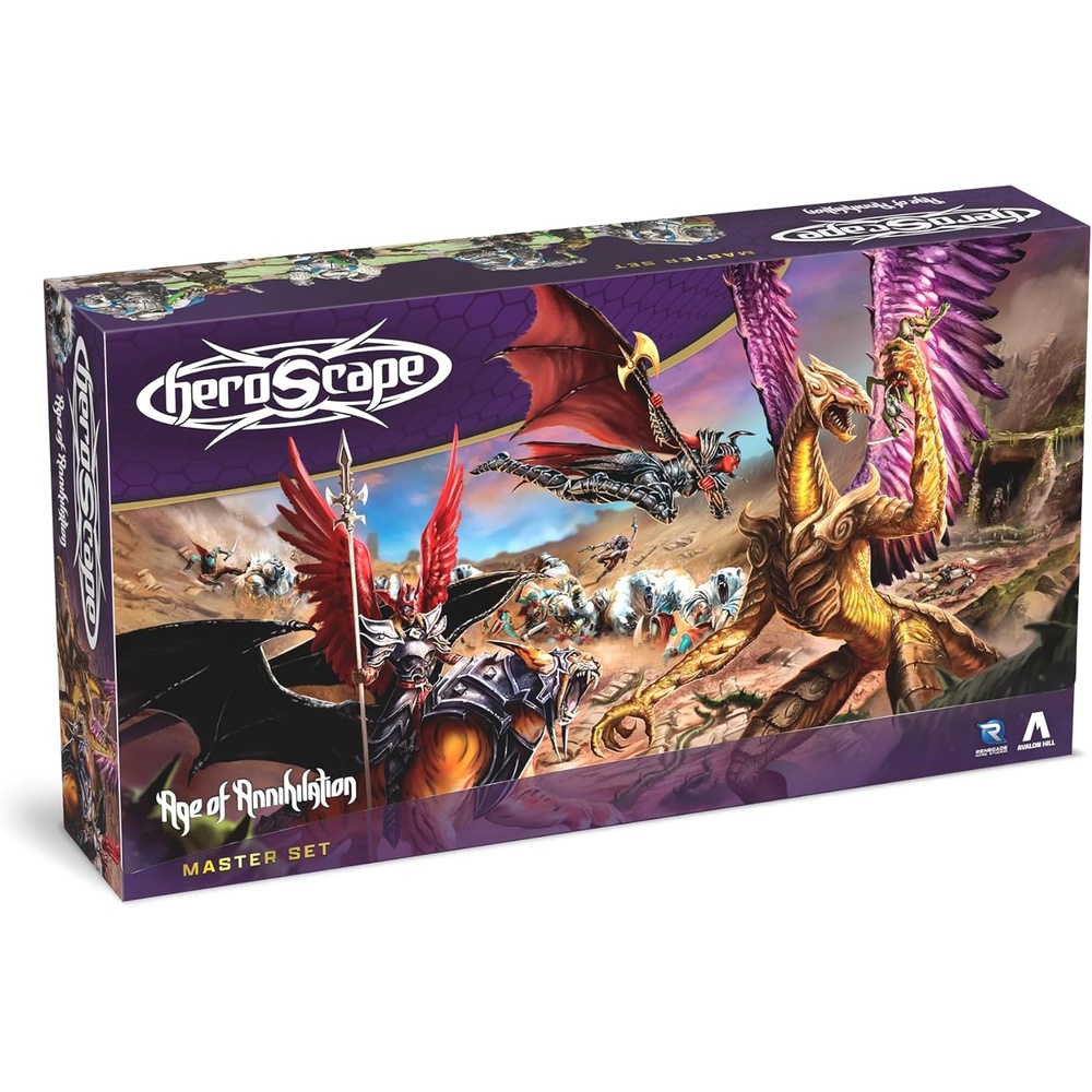 image:imageRenegade Game Studios Heroscape Age of Annihilation Master Set Strategy Board Game with 20 Miniatures Terrain Tiles 2 Players Ages 14