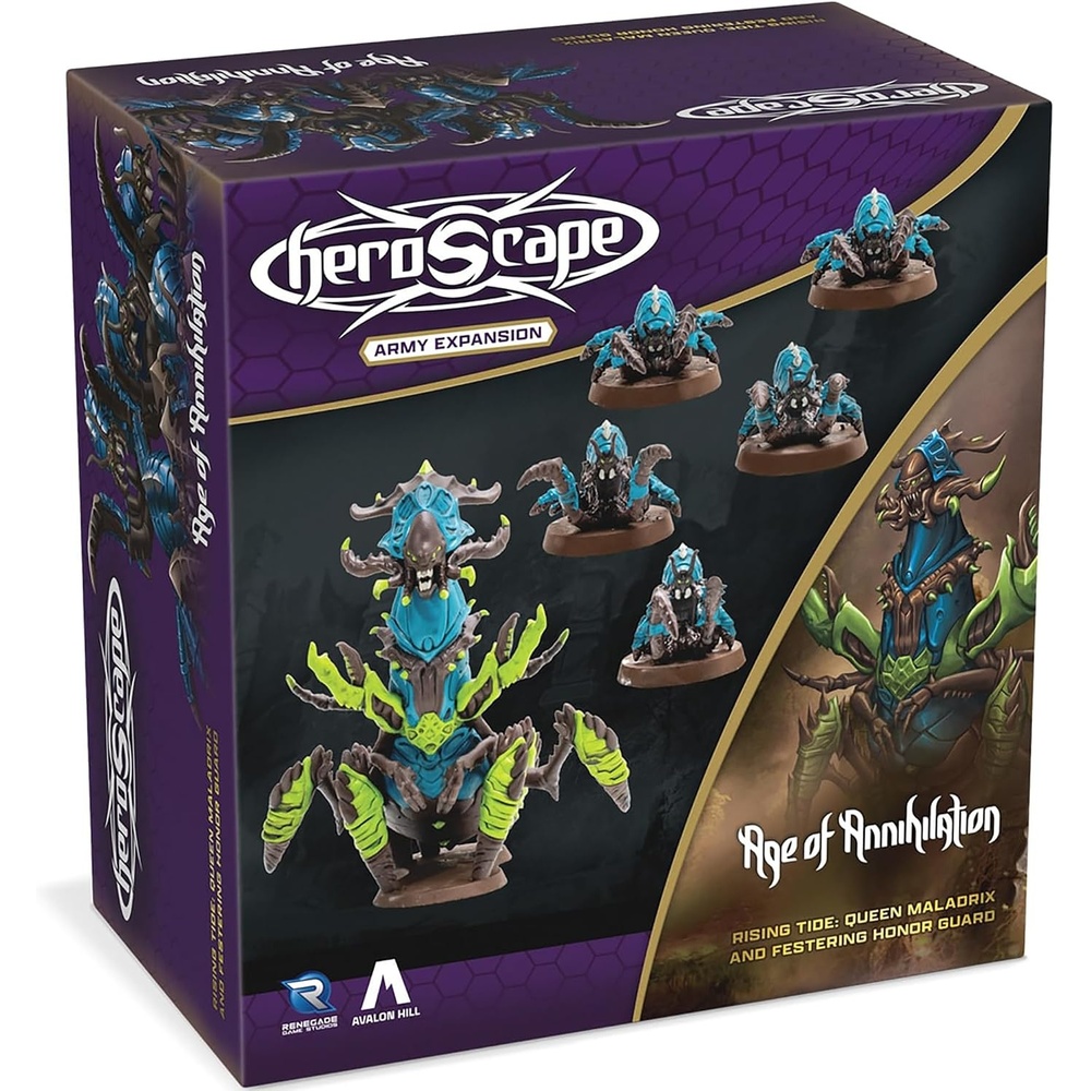 image:imageRenegade Game Studios Heroscape Rising Tide Queen Maladrix Miniature Army Expansion Strategy Game Set