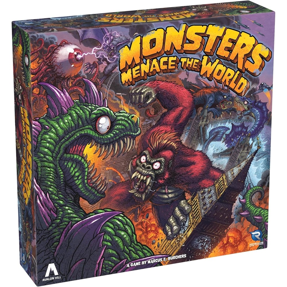 image:imageRenegade Game Studios Monsters Menace the World Strategy Board Game with Miniatures 24 Players Ages 14