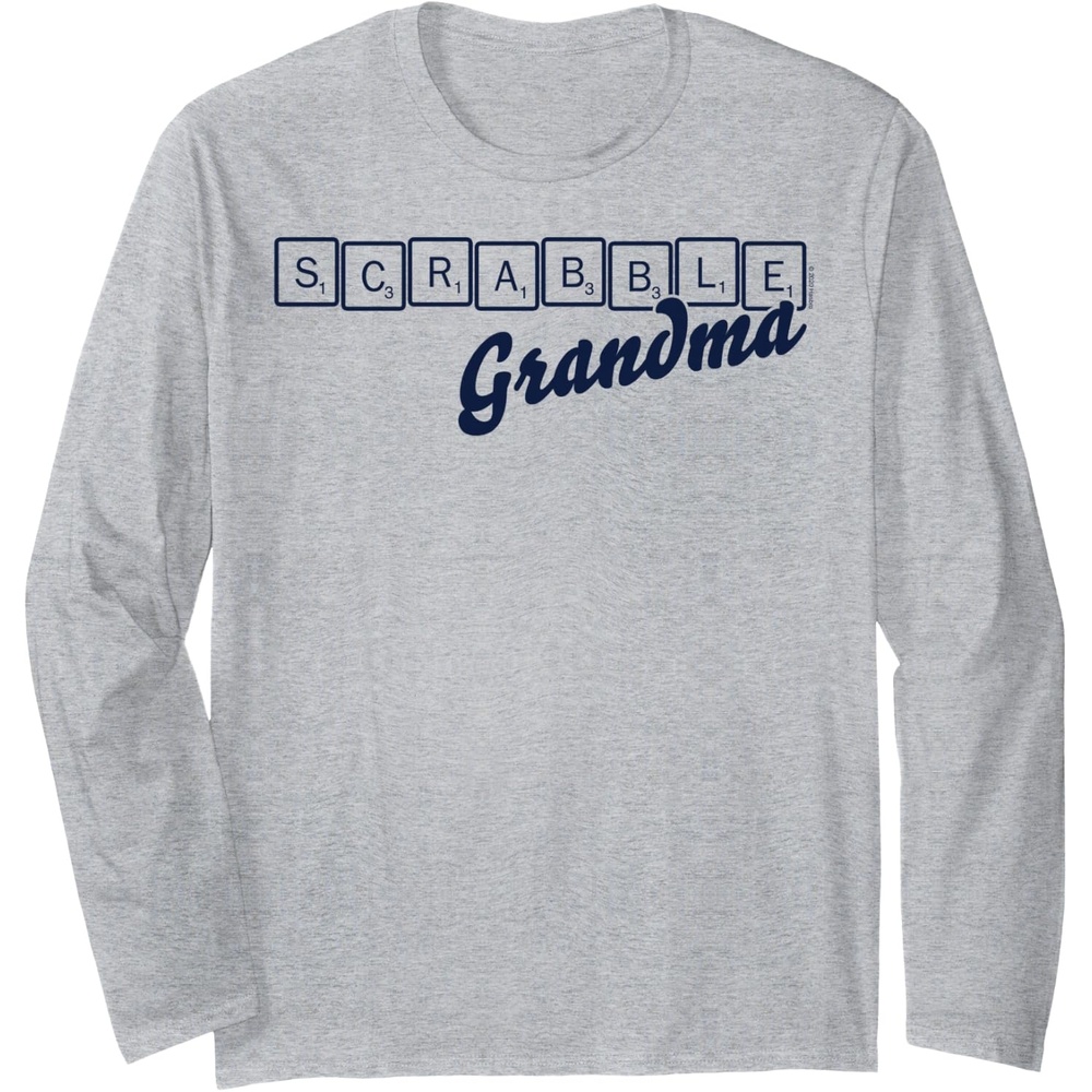 image:imageScrabble Grandma Tiles Long Sleeve TShirtHeather Grey