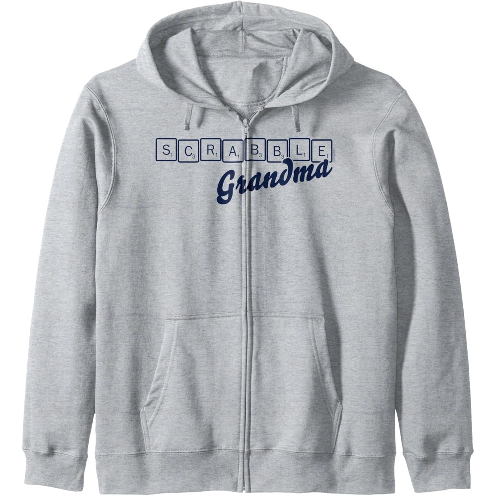 image:imageScrabble Grandma Tiles Zip HoodieHeather Grey