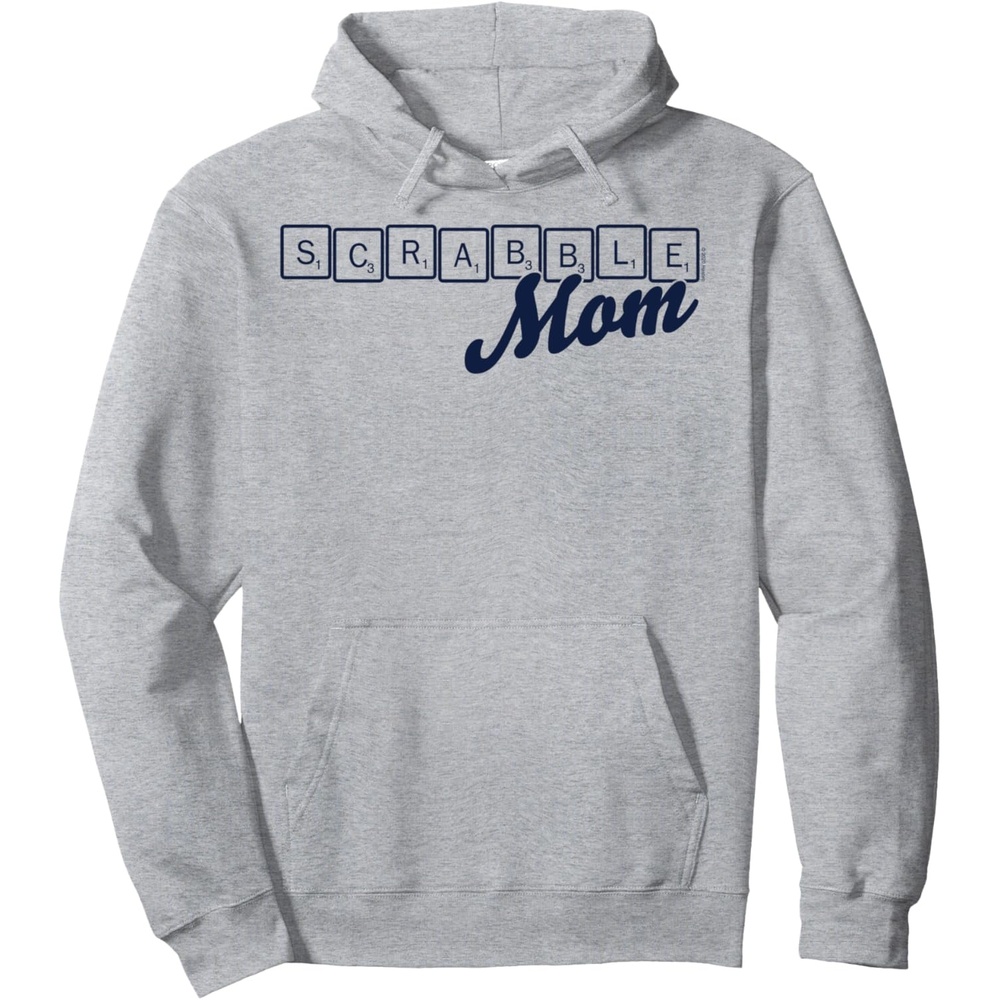 image:imageScrabble Mothers Day Mom Tiles Logo Pullover HoodieHeather Grey