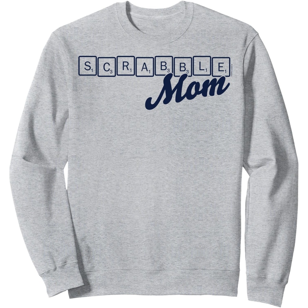 image:imageScrabble Mothers Day Mom Tiles Logo SweatshirtHeather Grey