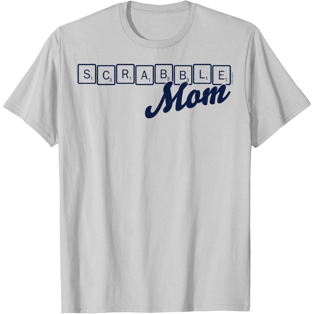image:imageScrabble Mothers Day Mom Tiles Logo TShirtSilver Grey