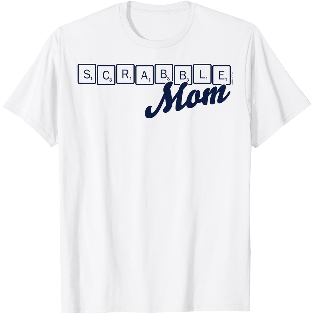 image:imageScrabble Mothers Day Mom Tiles Logo TShirtWhite