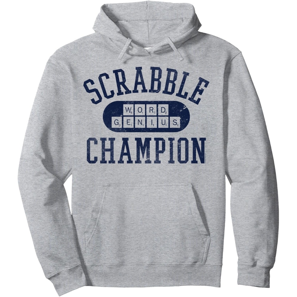 image:imageScrabble Word Genius Scrabble Champion Pullover HoodieHeather Grey
