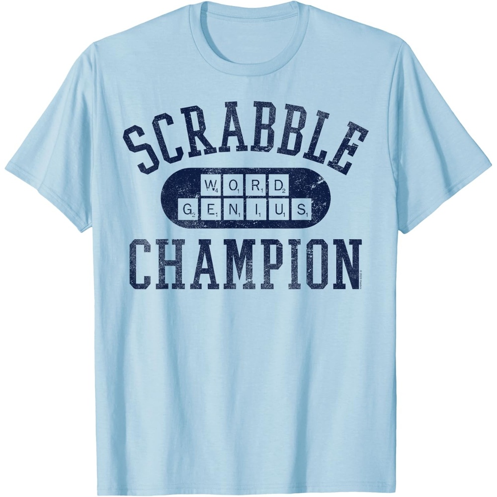 image:imageScrabble Word Genius Scrabble Champion TShirtBaby Blue