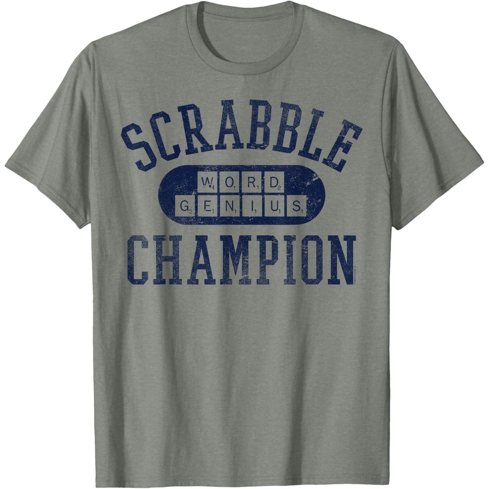 image:imageScrabble Word Genius Scrabble Champion TShirtOlive Heather