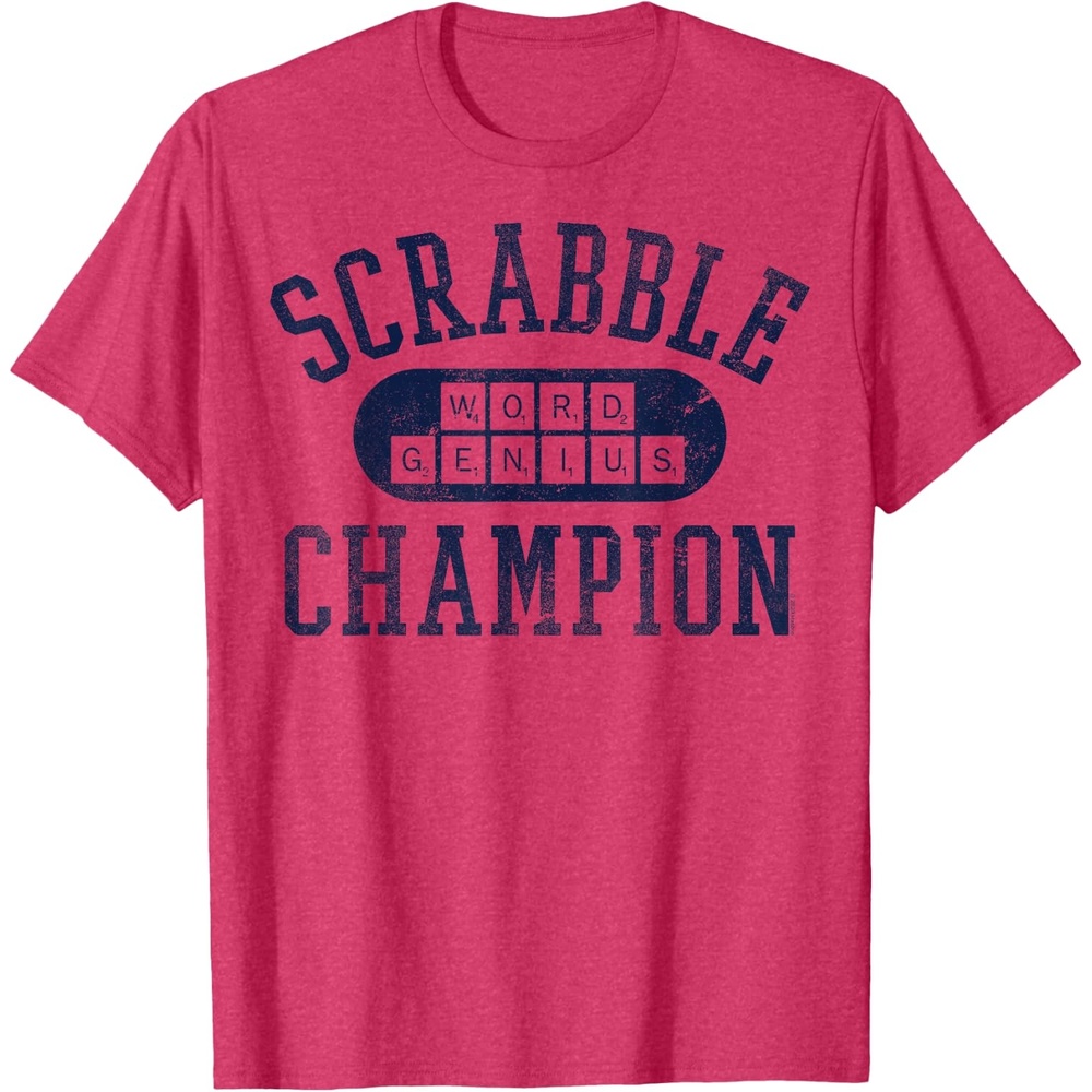 image:imageScrabble Word Genius Scrabble Champion TShirtRed Heather