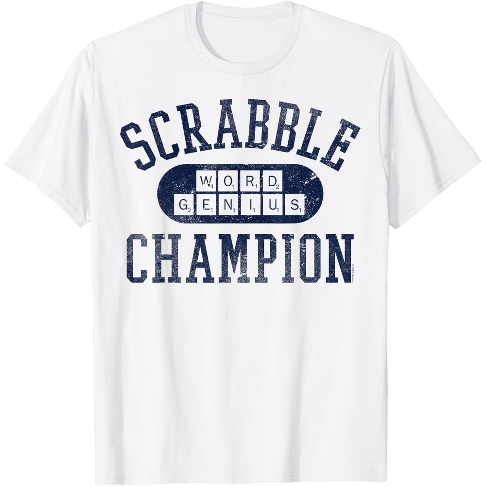image:imageScrabble Word Genius Scrabble Champion TShirtWhite