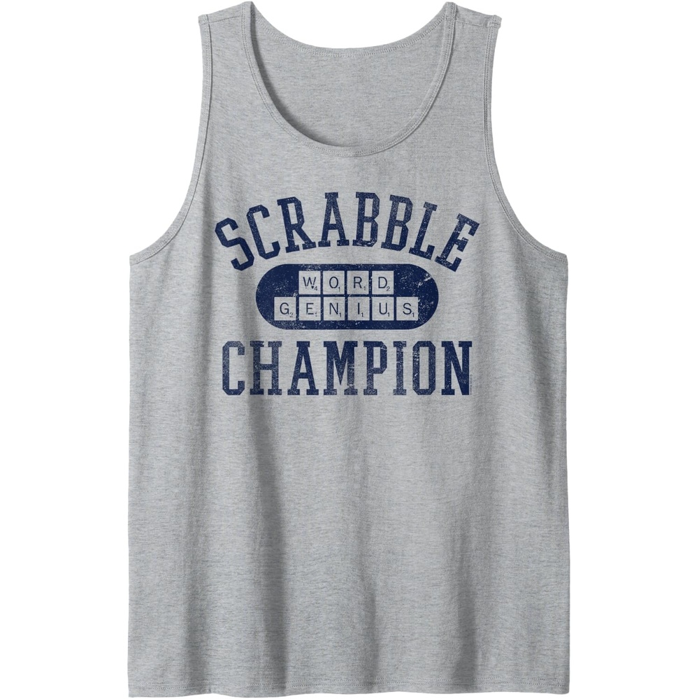 image:imageScrabble Word Genius Scrabble Champion Tank TopHeather Grey