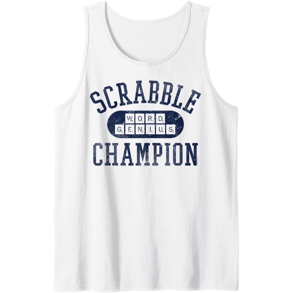 image:imageScrabble Word Genius Scrabble Champion Tank TopWhite