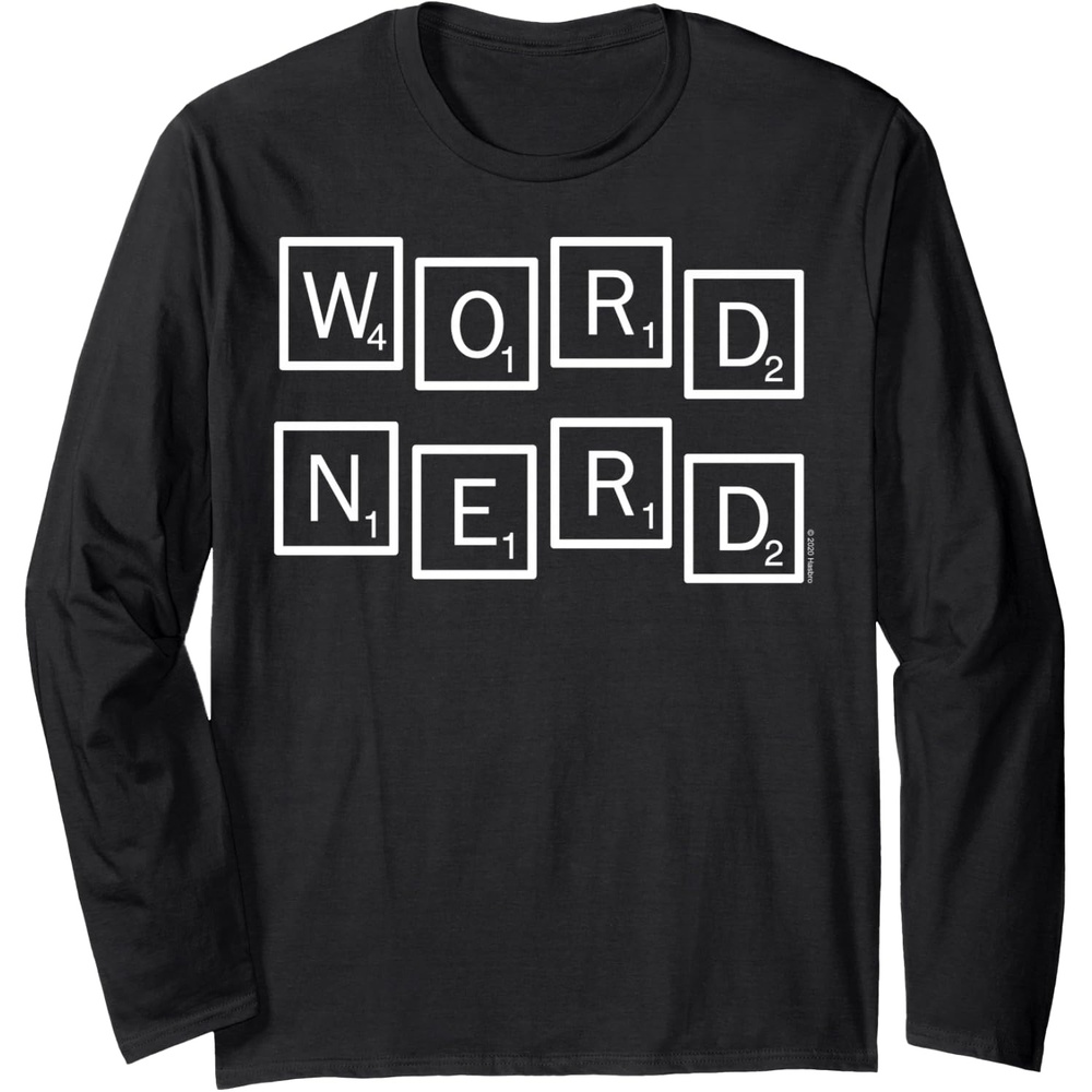 image:imageScrabble Word Nerd Tiles Long Sleeve TShirtBlack
