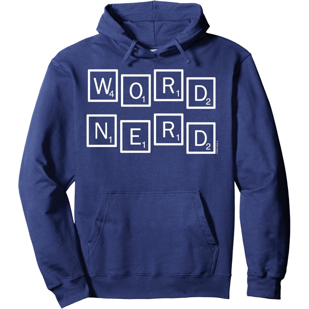 image:imageScrabble Word Nerd Tiles Pullover HoodieNavy Blue