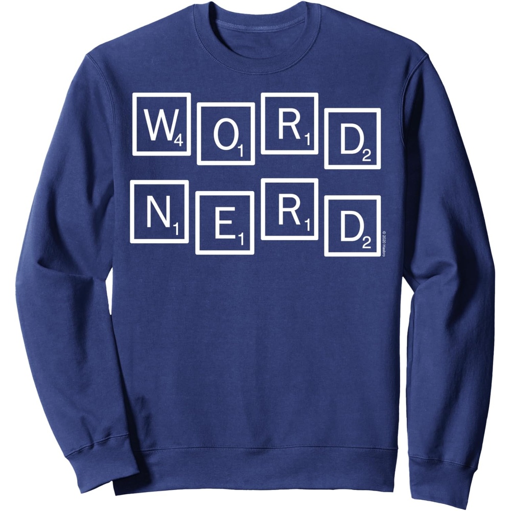 image:imageScrabble Word Nerd Tiles SweatshirtNavy Blue
