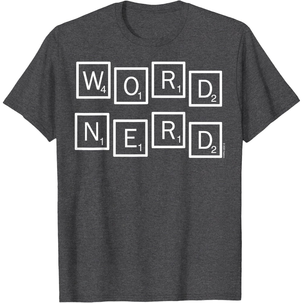 image:imageScrabble Word Nerd Tiles TShirtDark Heather Grey
