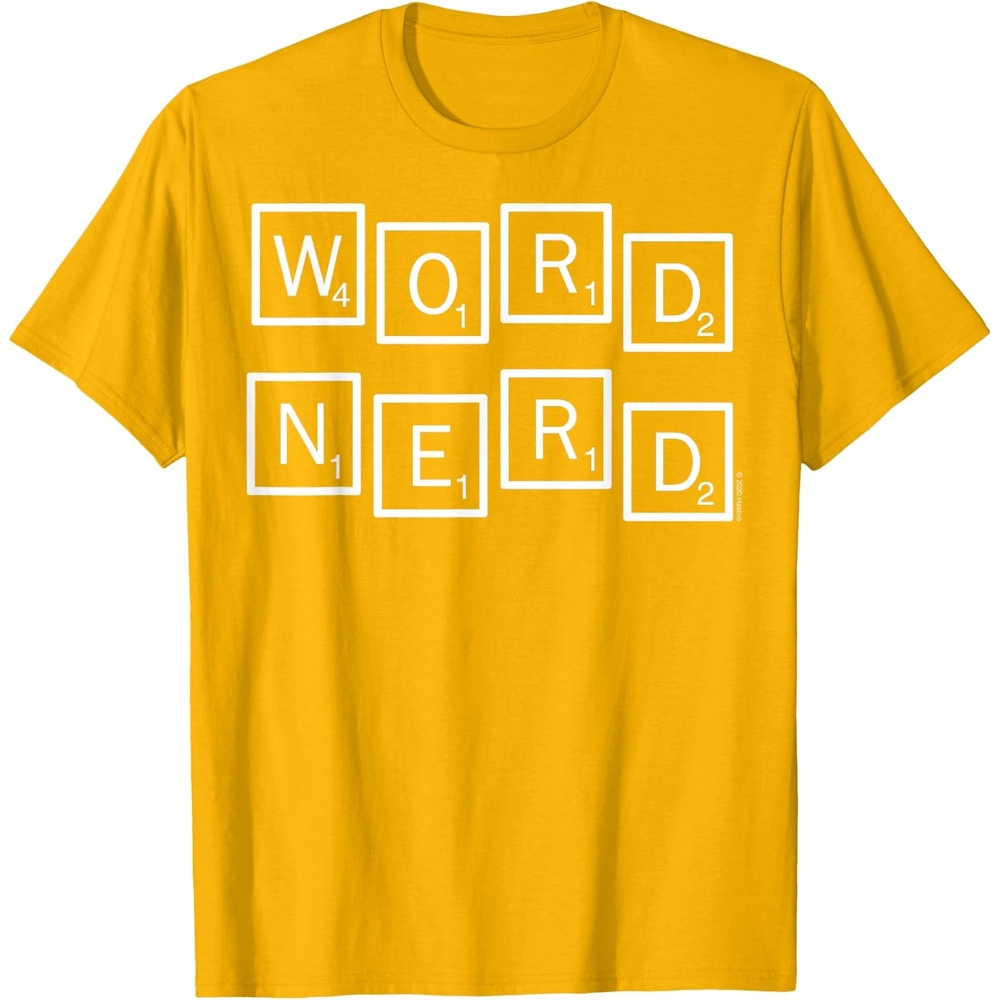 image:imageScrabble Word Nerd Tiles TShirtGolden Yellow