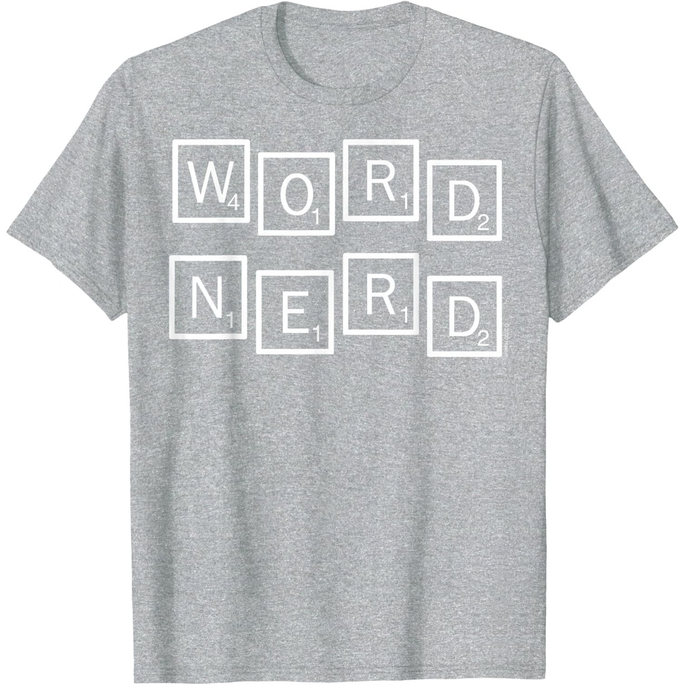 image:imageScrabble Word Nerd Tiles TShirtHeather Grey