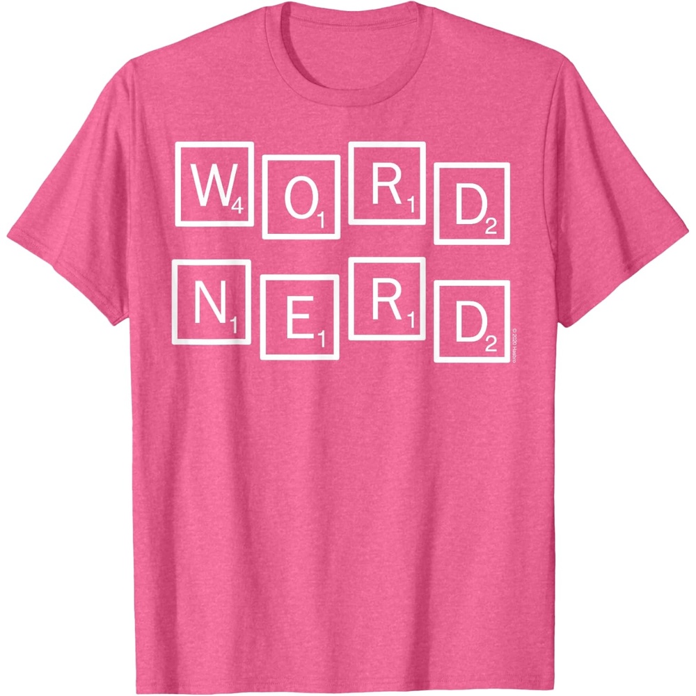 image:imageScrabble Word Nerd Tiles TShirtPink Heather