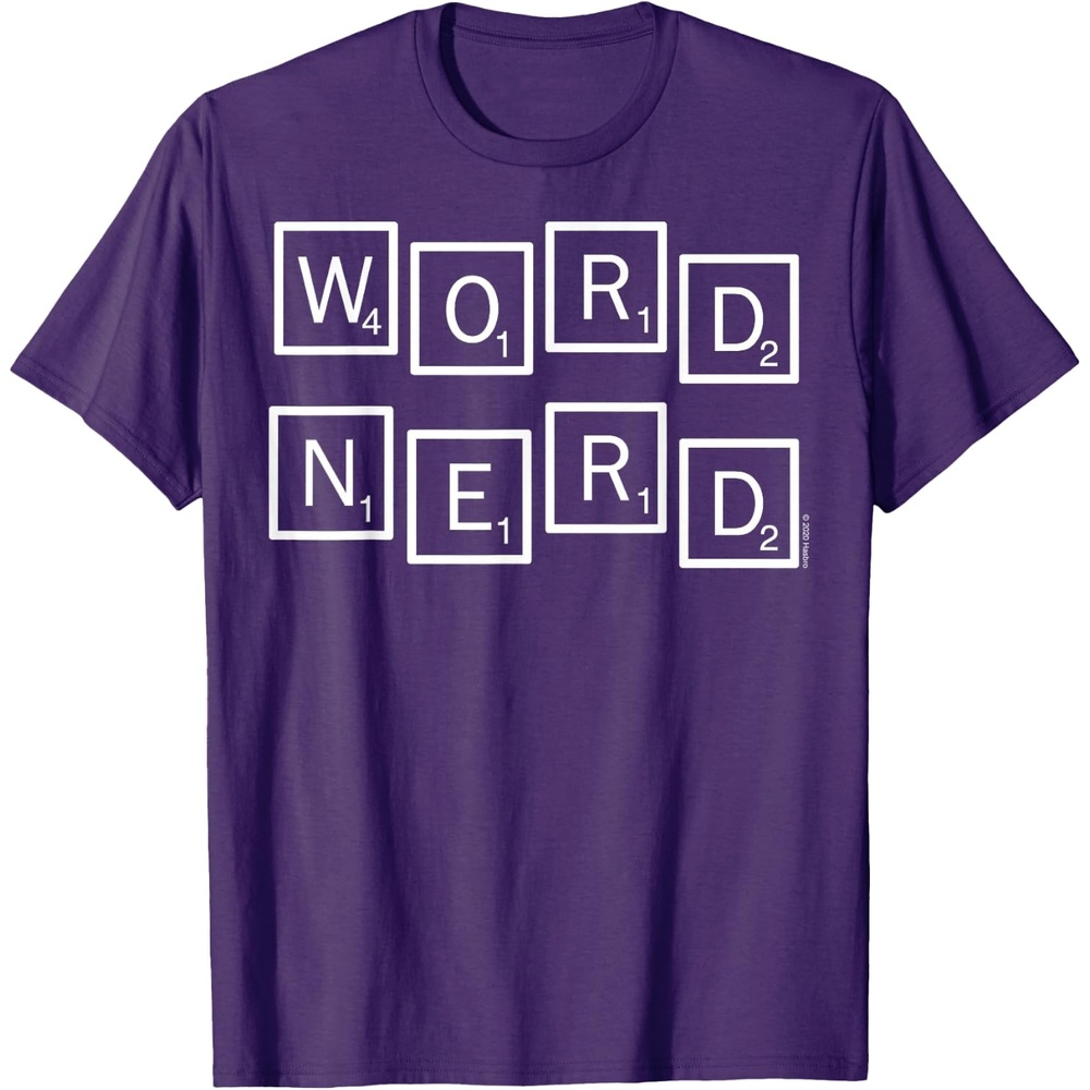 image:imageScrabble Word Nerd Tiles TShirtPurple